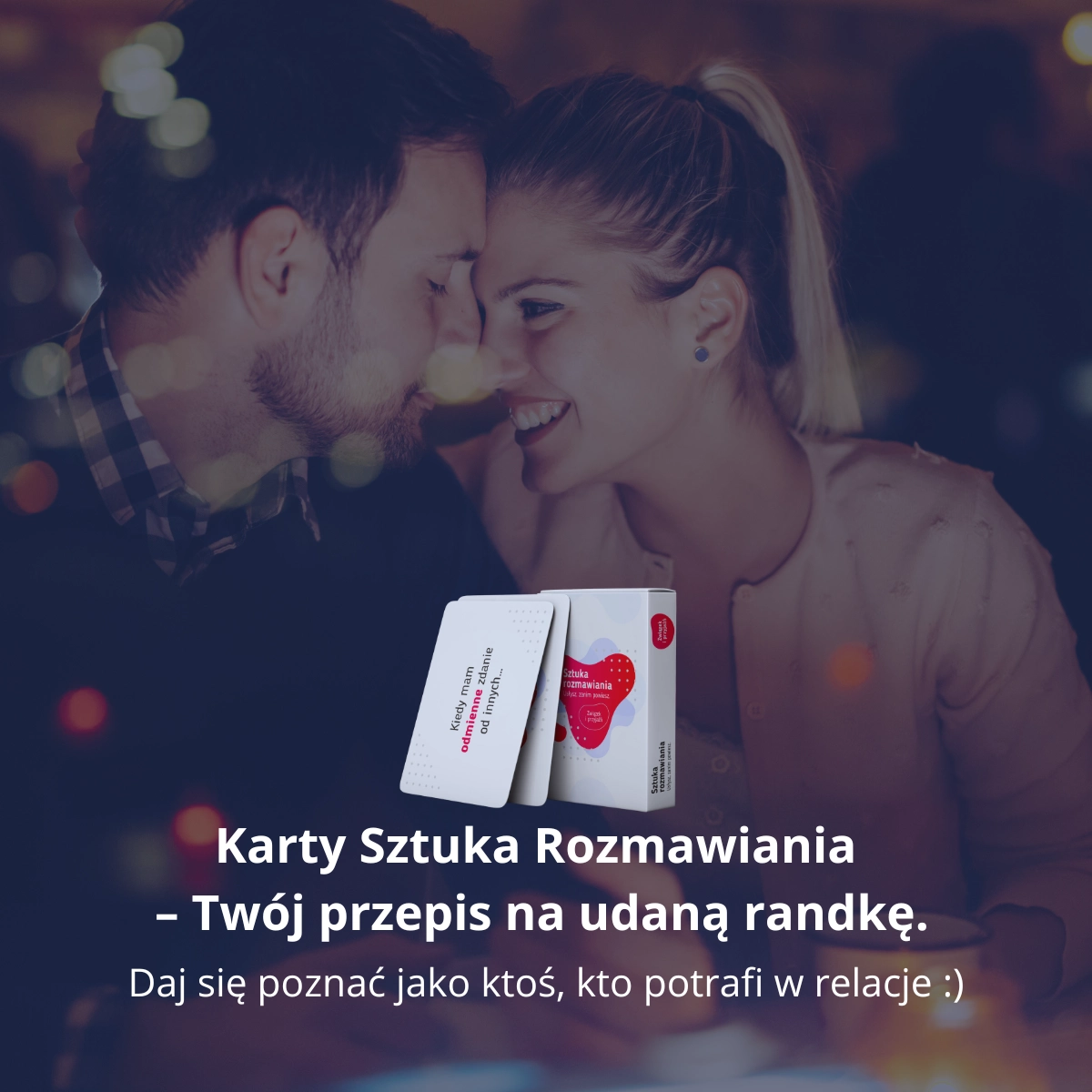 karty do rozmowy Sztuka rozmawiania – gra z pytaniami do rozmowy wspierająca budowanie relacji w związku, przyjaźni i rodzinie